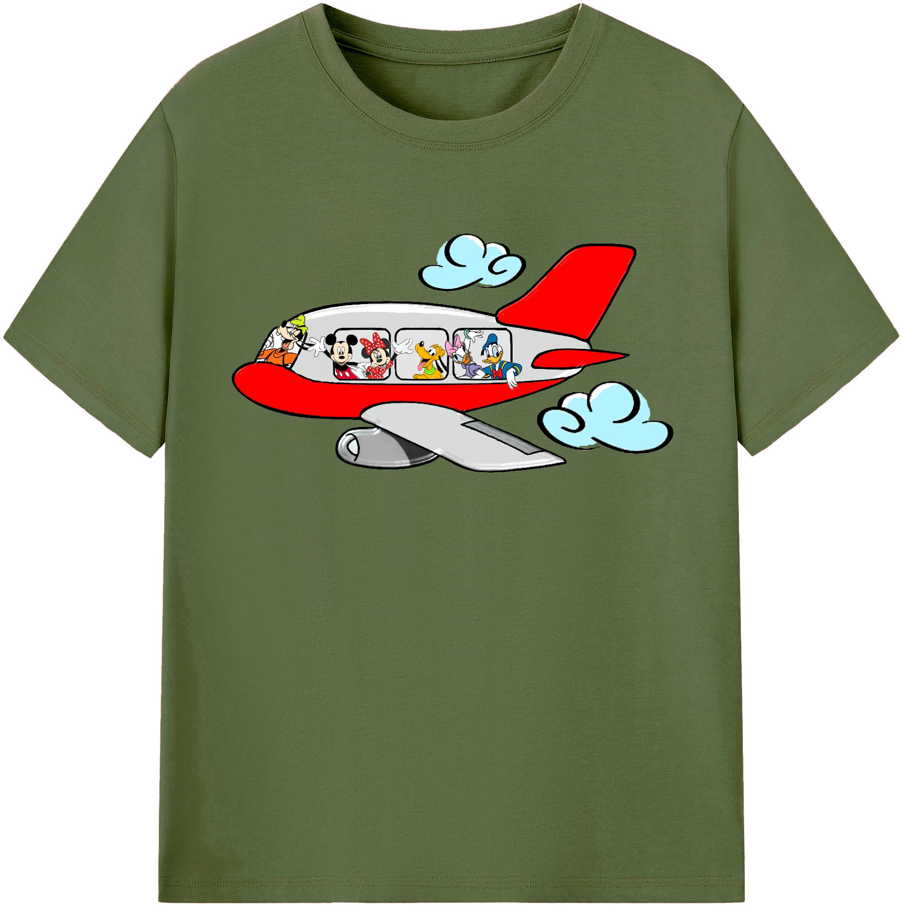 （画像用） ミッキーマウス Mickey Mouse 綿100％半袖Tシャツ（フロントプリント）